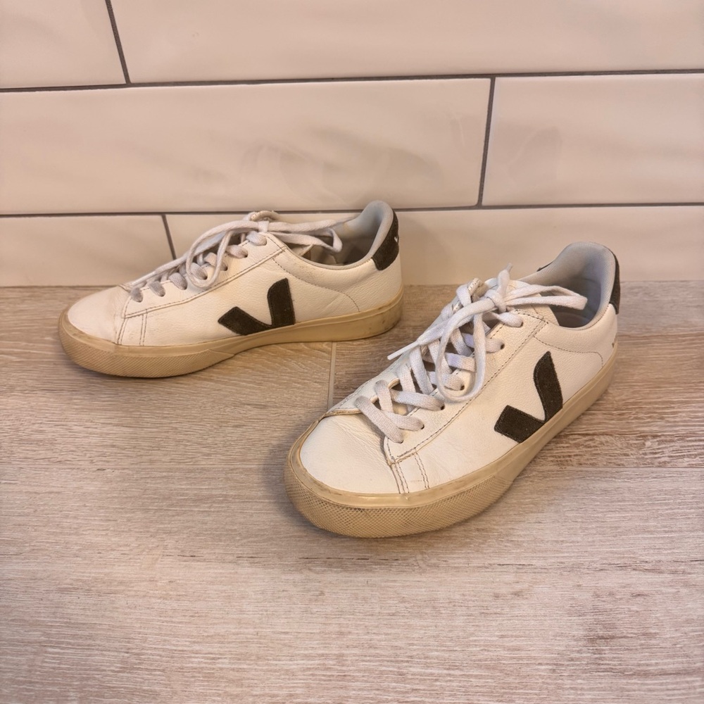 VEJA Campo Leather White Khaki - 8 / 39